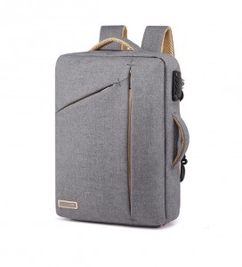 Рюкзак антивор с кодовым замком для ноутбука 15,6 TUGUAN CF1769  серый главное фото