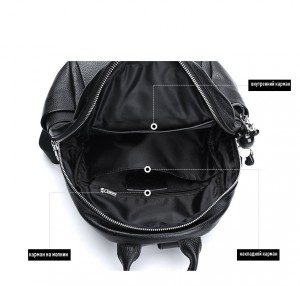 Рюкзак женский кожаный GEO черный 2041-1