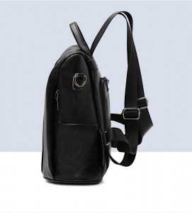 Сумка-рюкзак женская кожаная GEO черная 879