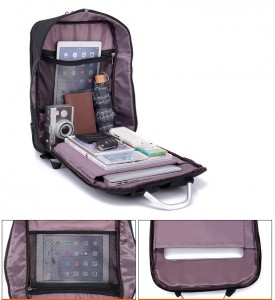 Рюкзак для ноутбука 17 антивор DINGXINYIZU 825 серый