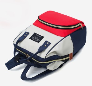 рюкзак LIVING TRAVELING SHARE красно-бело-синий фото сверху