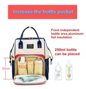 Рюкзак-сумка для мамы USB FASHION красно-бело-синий VIP137