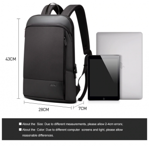 Тонкий рюкзак для ноутбука 15.6 унисекс Bopai 851-023331 черный