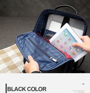 Бизнес рюкзак-сумка BOPAI 751-006561 с USB черный