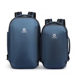 фото сравнение рюкзак ozuko 9216S синий маленький и ozuko 9216L синий большой