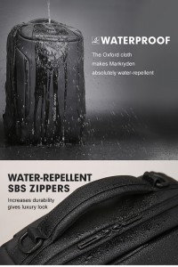Рюкзак дорожный Mark Ryden MR9031 черный 3 отделения водонепромокаемый материал