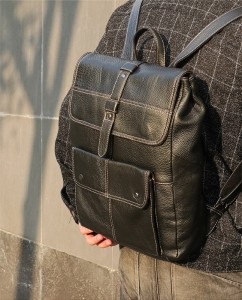 Рюкзак мужской кожаный J.M.D. 7335А черный фото1 модели