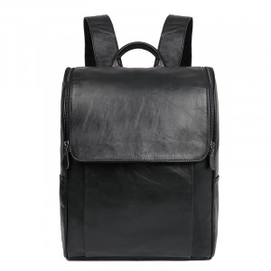 Рюкзак мужской кожаный J.M.D. 7344А черный фото спереди