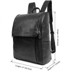 Рюкзак мужской кожаный J.M.D. 7344А черный размеры изделия