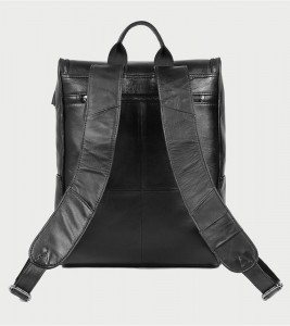 Рюкзак мужской кожаный J.M.D. G-7344А-1 черный спинка рюкзака
