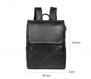 Рюкзак мужской кожаный J.M.D. G-7344А-1 черный размеры рюкзака