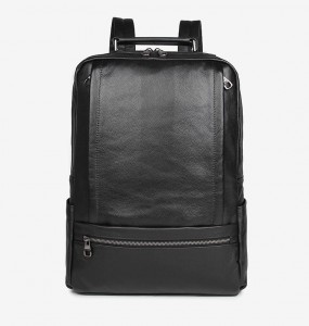 Рюкзак мужской кожаный J.M.D. 7356A черный фото спереди