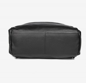 Рюкзак мужской кожаный J.M.D. 7356A черный фото дна рюкзака