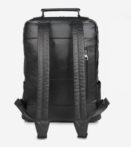 Рюкзак мужской кожаный J.M.D. 7356A черный спинка рюкзака
