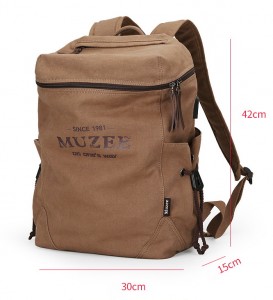 Холщовый рюкзак Muzee ME_1189 бежевый фото с размерами