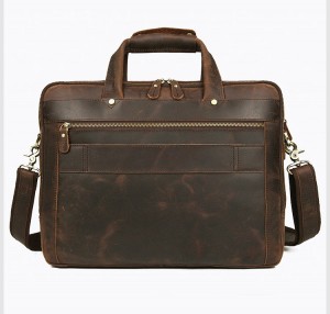 Мужская сумка для ноутбука 15.6 J.M.D. 7388R коричневая задняя стенка сумки