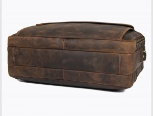 Мужская сумка для ноутбука 15.6 J.M.D. 7388R коричневая, фото дна сумки