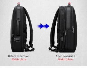 Сумка-рюкзак для ноутбука 15.6 BOPAI 61-2311 черная увеличивается по ширине на 6 см