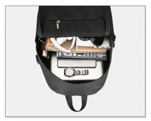 Холщовый рюкзак Muzee ME0710CD черный, вместительное основоное отделение