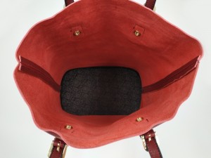 Женская сумка тоут Jindailin L6122 красная вид внутри с вытащенным вкладышем