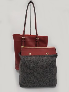 Женская сумка тоут Jindailin L6122 красная со вкладышем-органайзером (тинтамар)