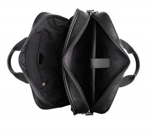 Кожаная сумка-портфель J.M.D. 7319A черная