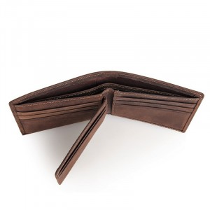 Кожаный бумажник J.M.D. 8108 коричневый фото 2 разворот