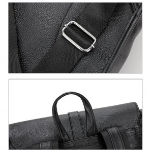Рюкзак мужской кожаный Kangaroo Droi KS2226 черный детали фото 1