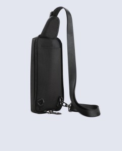 Рюкзак дорожный многофункциональный BOPAI 61-14311 черный фото нагрудной сумки сзади