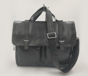 Кожаный портфель J.M.D. черный 7100С фото спереди