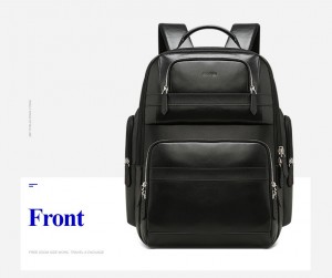 Дорожный кожаный рюкзак BOPAI 851-019811 вид спереди