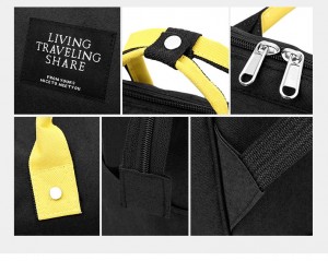 Рюкзак LIVING TRAVELING SHARE CX9394 черно-желтый детали