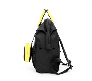 Рюкзак для мам LIVING TRAVELING SHARE CX9394 черный с желтым фото сбоку