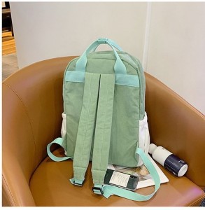 Рюкзак школьный Guliniao 163 зеленый с белым фото спинки рюкзака