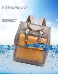 Сумка-рюкзак школьная Fashion 1190 серо-желтая