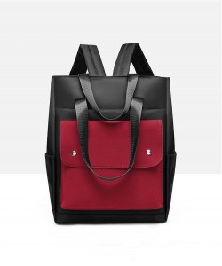 Сумка-рюкзак школьная Fashion 1190 черно-красная фото спереди