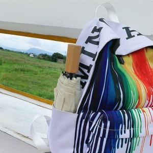 Рюкзак школьный Ming Hao MH663 Краски белый карман для зонта