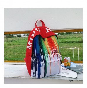 Рюкзак школьный Ming Hao MH663 Краски красный фото вполоборота