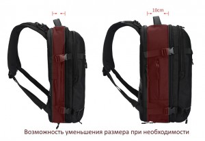 фото за счет ремней с фиксаторами объем рюкзака ozuko 8983s можно уменьшить или увеличить