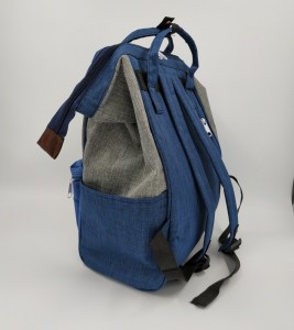 Рюкзак Anello с принтом 008 серо-сине-голубой фото вполоборота