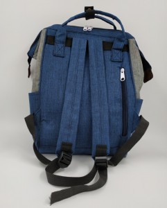 Рюкзак Anello с принтом 008 серо-сине-голубой спинка рюкзака