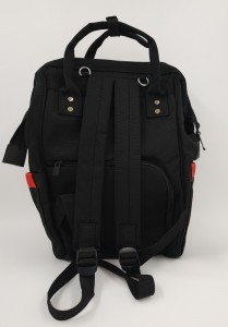Сумка рюкзак для мамы m257 черно-красная фото спинки рюкзака