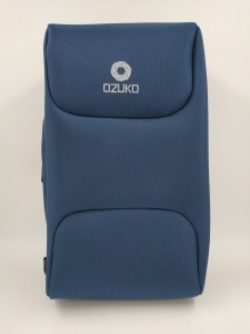 бизнес рюкзак ozuko 9225 синий вид спереди фото со вспышкой
