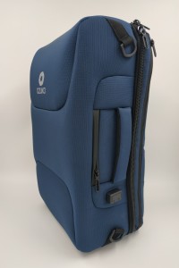 бизнес рюкзак ozuko 9225 синий вид спереди фото вполоборота