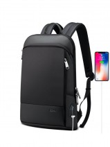 Тонкий рюкзак с USB 15.6 унисекс Bopai 61-17611 черный