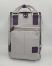 Рюкзак Himawari 187 серый с фиолетовыми вставками