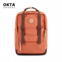 Рюкзак Himawari OKTA 1085-07 оранжевый с коричневым фото спереди