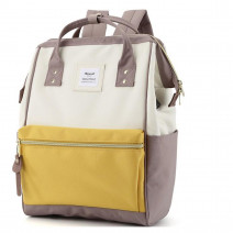 Рюкзак Himawari 9001-32 серо-сиреневый с белым и желтым фото вполоборота