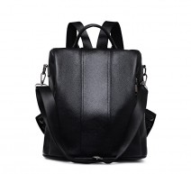 Сумка-рюкзак женская кожаная GEO черная 878