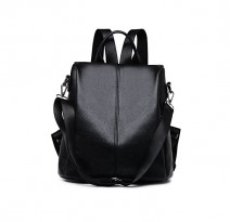 Сумка-рюкзак женская кожаная GEO черная 879